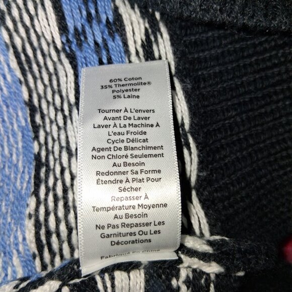 T by Talbots Cotton Blend Snap Mock Neck Heavyweight Sweater NWT Sz PXL - Picture 9 of 9